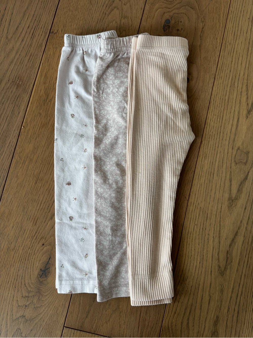 Girls 3-Pack Soft Neutral Leggings - Cream & Light Taupe